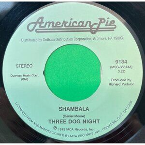 Three Dog Night Shambala / Eli's Coming 45 Vinyl 70s Classic Rock